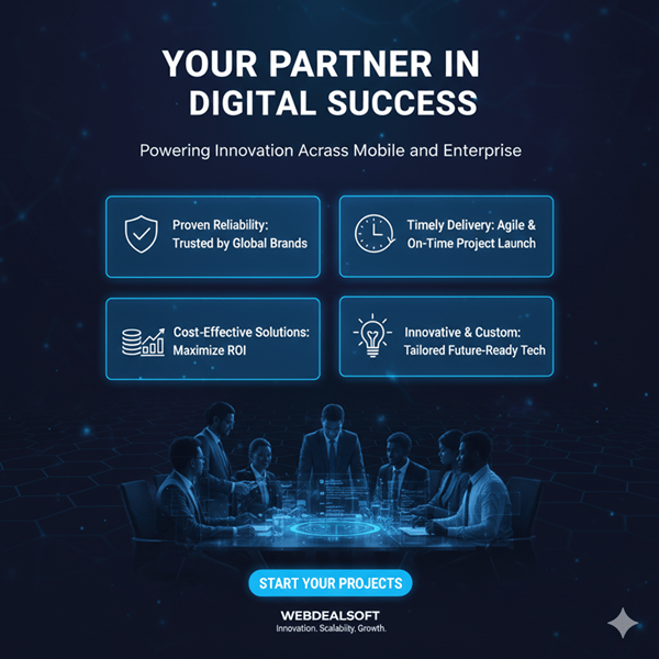 Illustration showing reasons to choose WebDealSoft